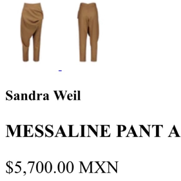 Sandra Weil Messaline Pant A Designer Asymmetrical High Rise Wool Blend Size 10 - Picture 8 of 8